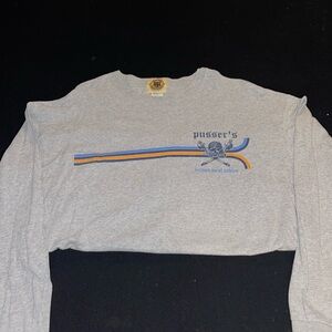 Pusser’s large heather grey long sleeve tee